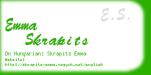 emma skrapits business card